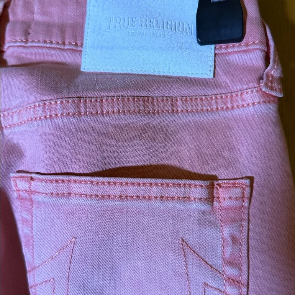 True Religion Orange Distressed Women Jeans Size 24 - Picture 6 of 8